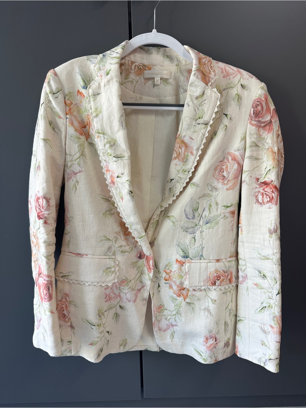 LoveShackFancy Ofra Linen Blazer - Printed Linen